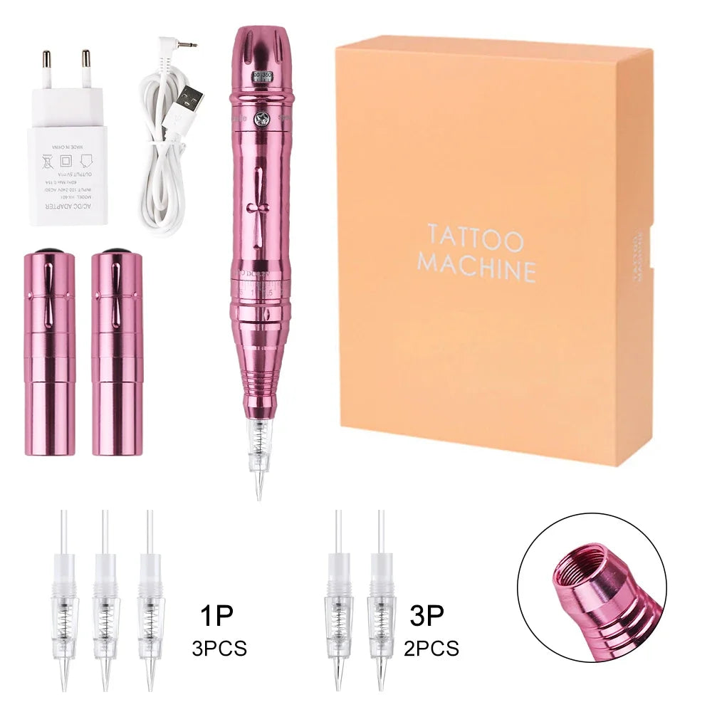 Permanent Makeup Machine for Microblading & Eyeliner - Silver/Pink Permanent Makeup Machines Tidesmit
