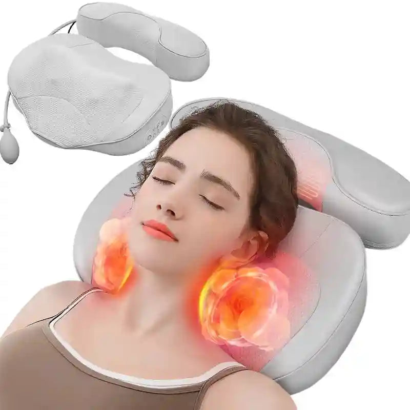 Electric Massager with Heat | Deep Tissue Neck and Back Cushion Massage Cushion Wihte Tidesmit