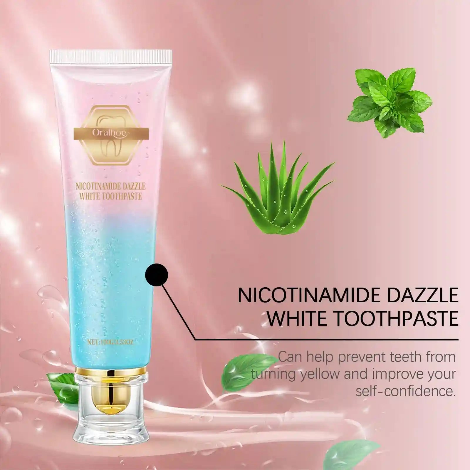 Tidesmit Niacinamide teeth whitening toothpaste for removing dental stains and refreshing bad breath