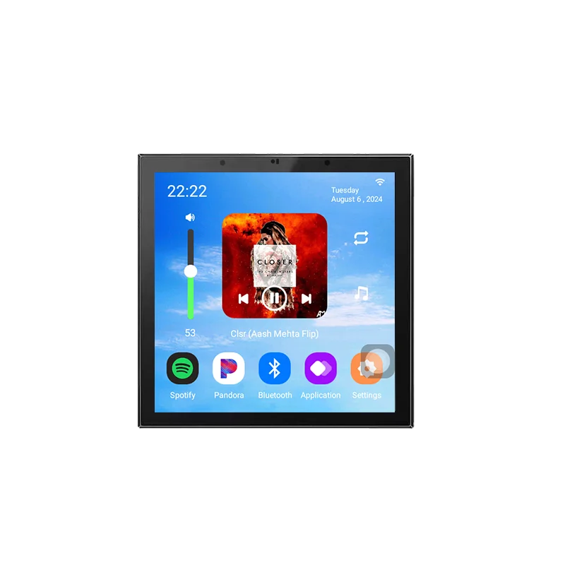 TUYA Smart Home Audio In Wall Amplifier WiFi Bluetooth Music Sound Control Panel Touch Screen Android 11 System Ceiling Speaker
