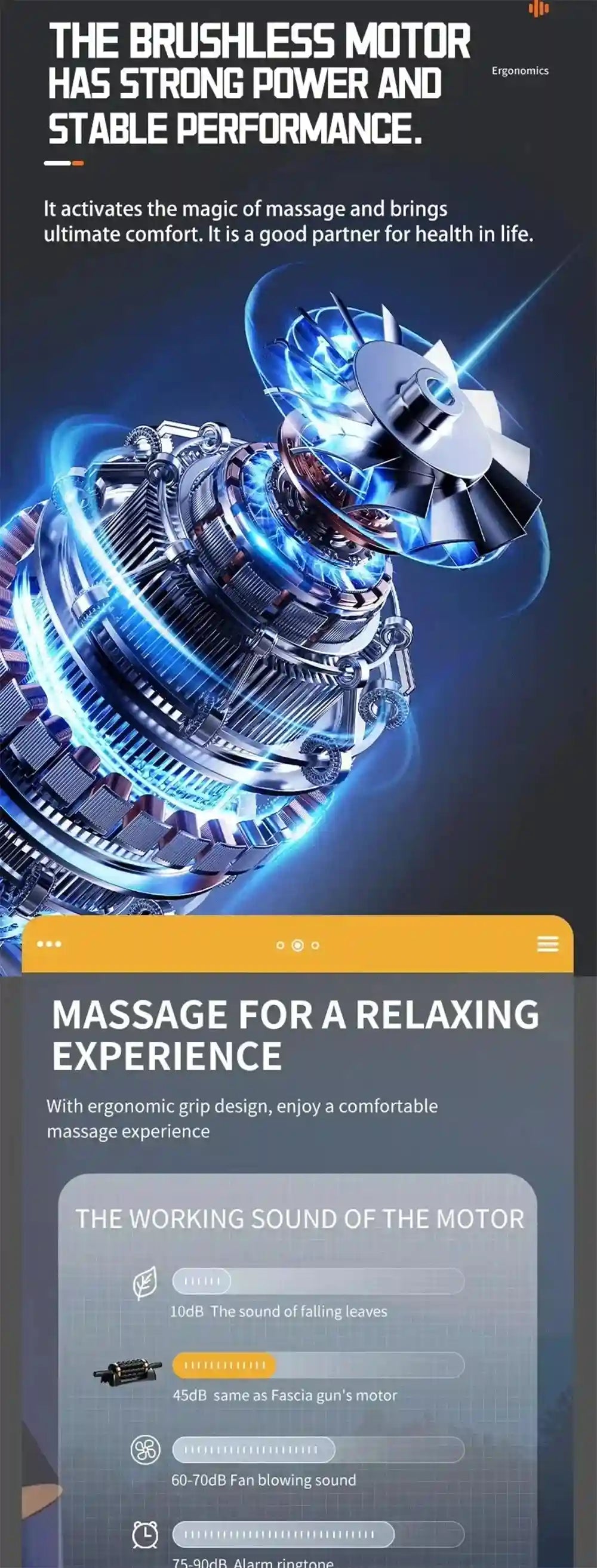 Electric Massager for Deep Muscle Relief - Rechargeable Wellness Device Massage Roller Tidesmit