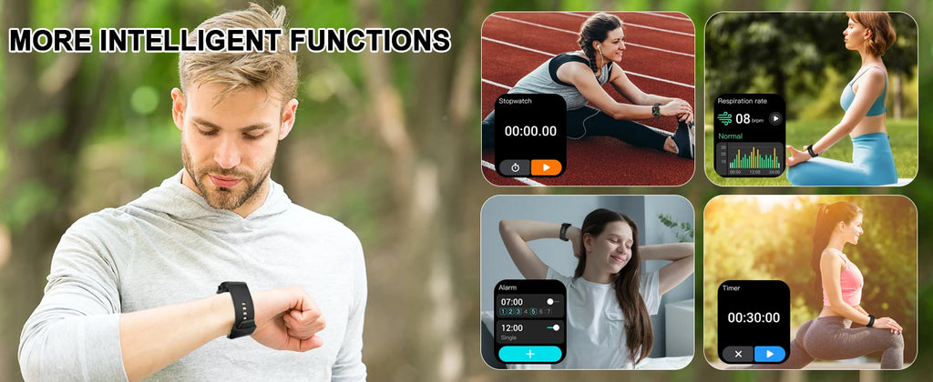 T50 1.85" Ultra Thin Smartwatch (Answer/Make Call), IP68 Waterproof Fitness Tracker, 100+Sport Modes, Heart Rate/Sleep Monito.