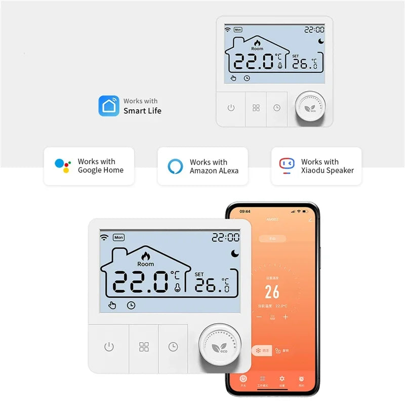 Tuya Smart Home Wifi Heating Thermostat Wireless Automatic Thermostat Wifi Thermostat Temperature Controller Alexa Google Home