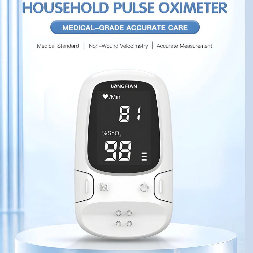 Oximeter Portable Fingertip Pulse Blood Oxygen Saturation Monitor With LED Display Fingertip Oximeter Testing SpO2 Health Care