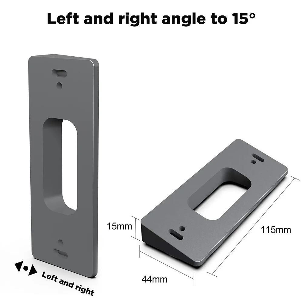 Adjustable Angle Doorbell Bracket for Ring Video Doorbell Household Doorbell Bracket Adjustable (Up and Down)