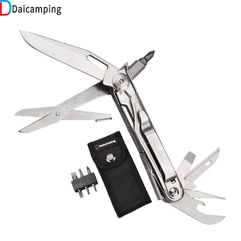 Daicamping  DL1 DL10 Clip Multifunctional DEC Clamp Folding Knife Tools Multitools Cable Camping Gear Multi Pliers Multi-tool