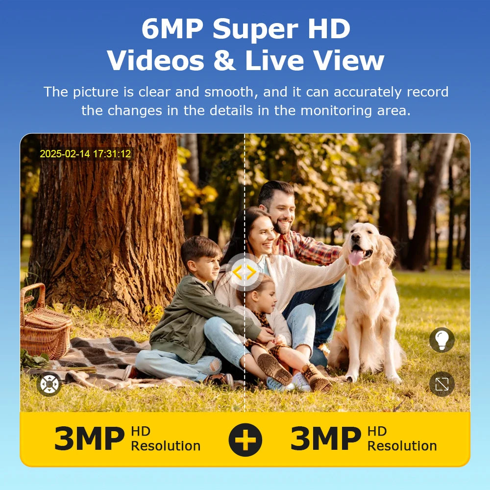 SHIWOJIA 15X 6M PSolar Camera 4G SIM/WIFI Three Lens Recording AI Human/Pet/Vehicle Auto Tracking Camera IP65 Waterproof