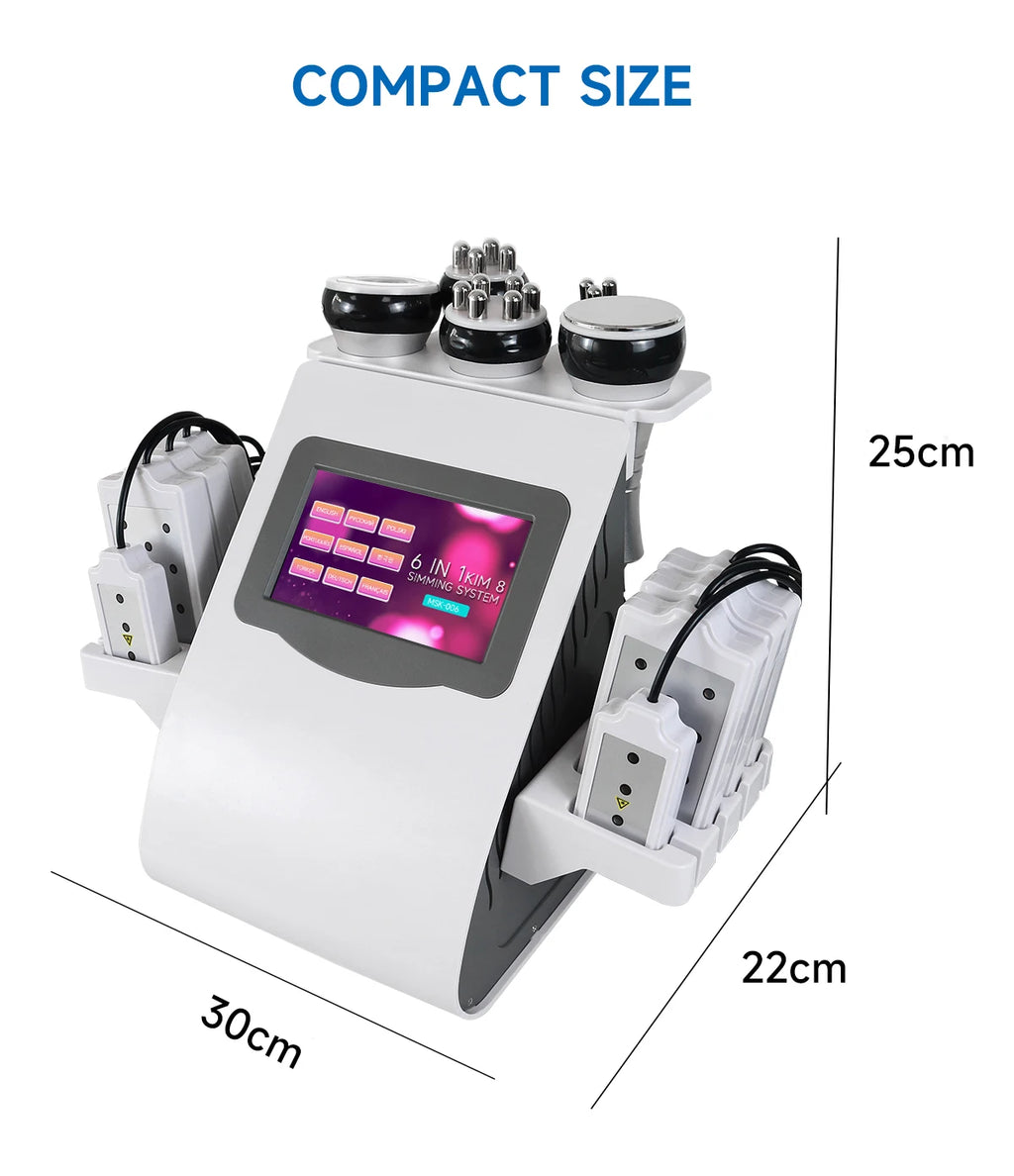 Ultrasonic Cavitation Machine 6-in-1 Body Slimming Device Body Shaping Massage Equipment Tidesmit
