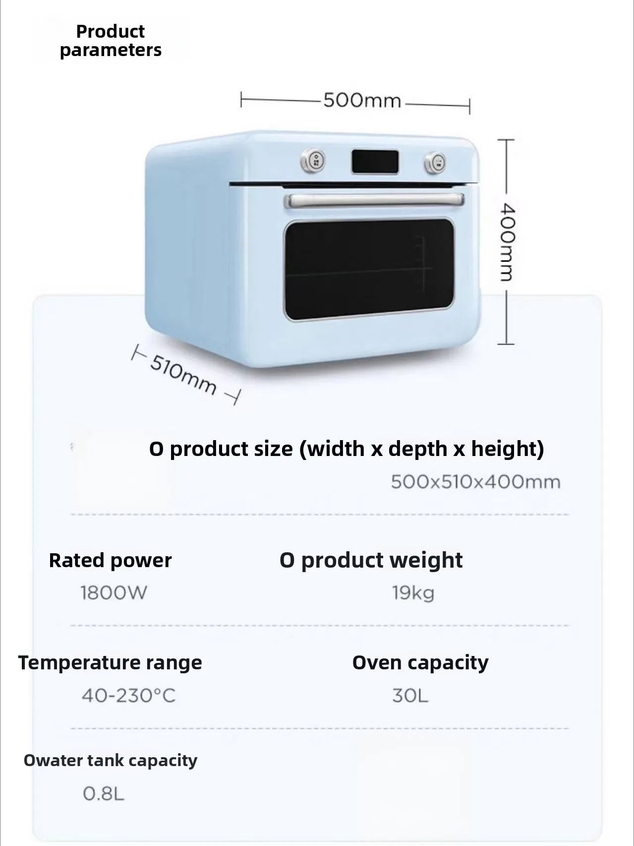 COF01 Multifunctional Oven Micro Steam Bake Fry Microwave Oven Electric Oven Air Fryer Large Capacity 30 Liters