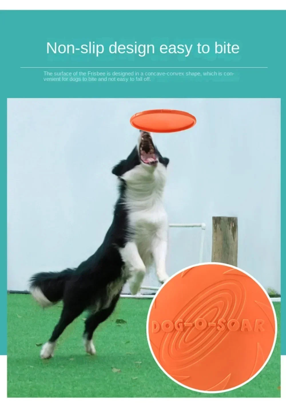 Orange 22cm silicone dog frisbee for outdoor interactive training. Chew-resistant flying disc for puppies and adult dogs.