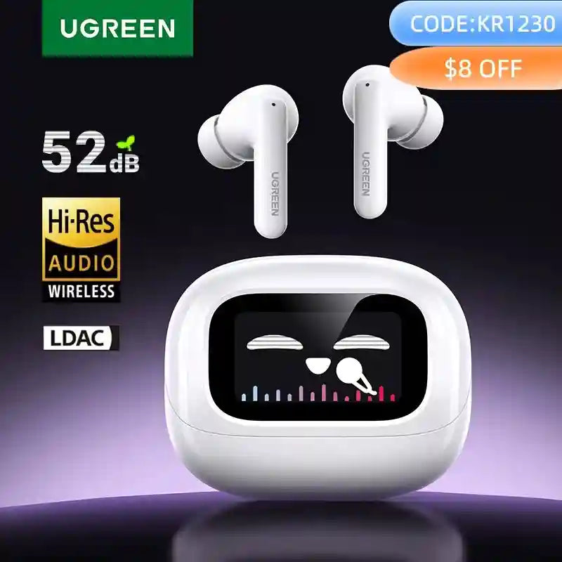 Wireless Headphones with ANC & LCD Screen - Tidesmit EchoBuds Series Tidesmit