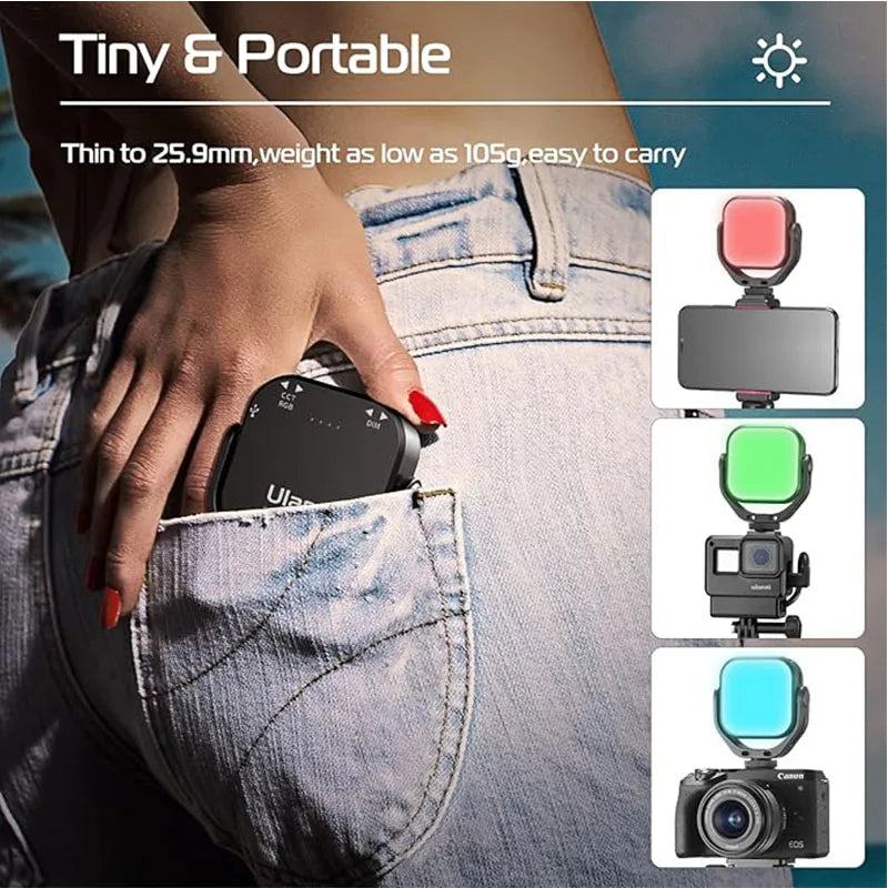 RGB Video Light for Camera & Smartphone - VL66 Portable LED Tidesmit