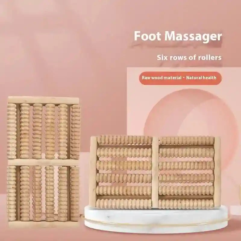 Wooden Foot Massager Roller | Deep Tissue Reflexology Tool Massage Roller Tidesmit
