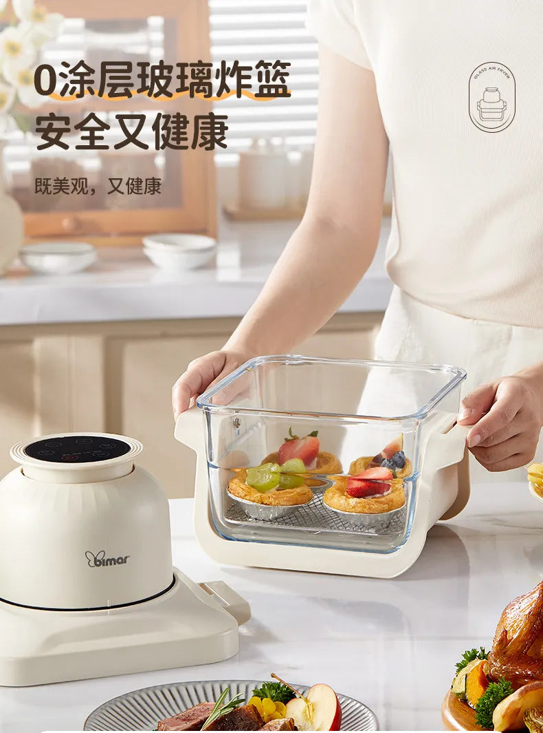 Air fryer household 2026 new visual high boron glass large-capacity frying and baking machine