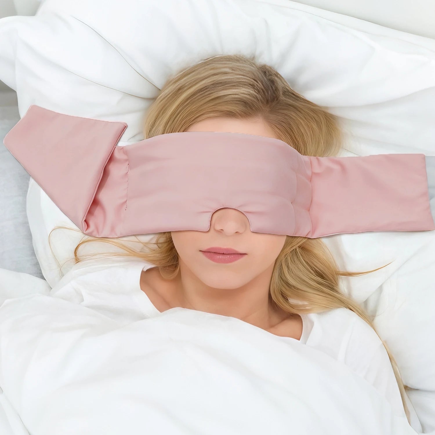 Weighted Eye Mask for Sleeping Soft Blackout Gravity Sleep Mask Gentle Pressure Eyes Cover with Adjustable Elastic Travel Gifts