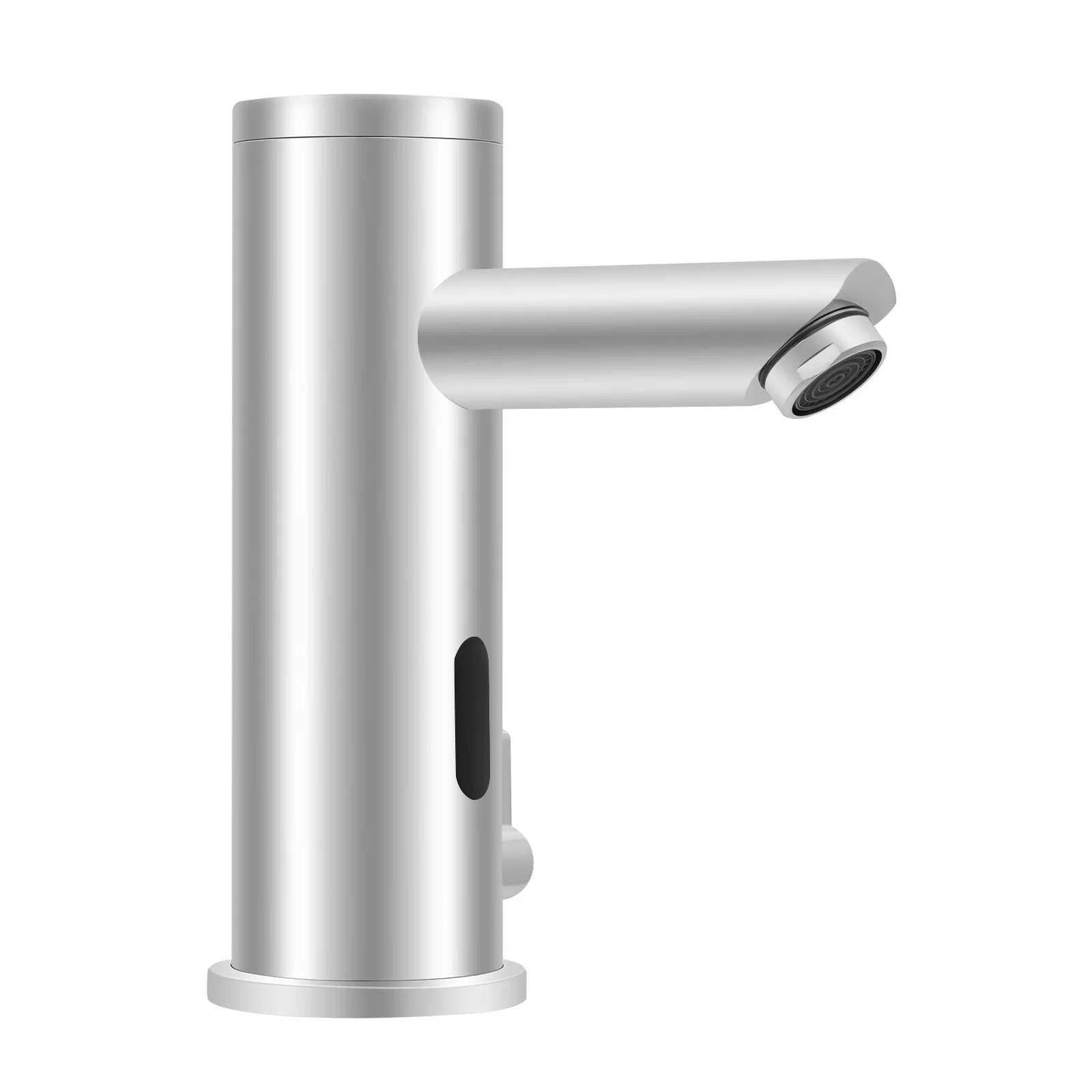 Compact Hot Cold Touchless Sensor Faucet, 304 Stainless Steel Automatic Infrared Sensor Tap, DC 6V Power Supply, Water Temperature Range 0–55°C , for Bathroom Sink, Hotel, Hospital, Office