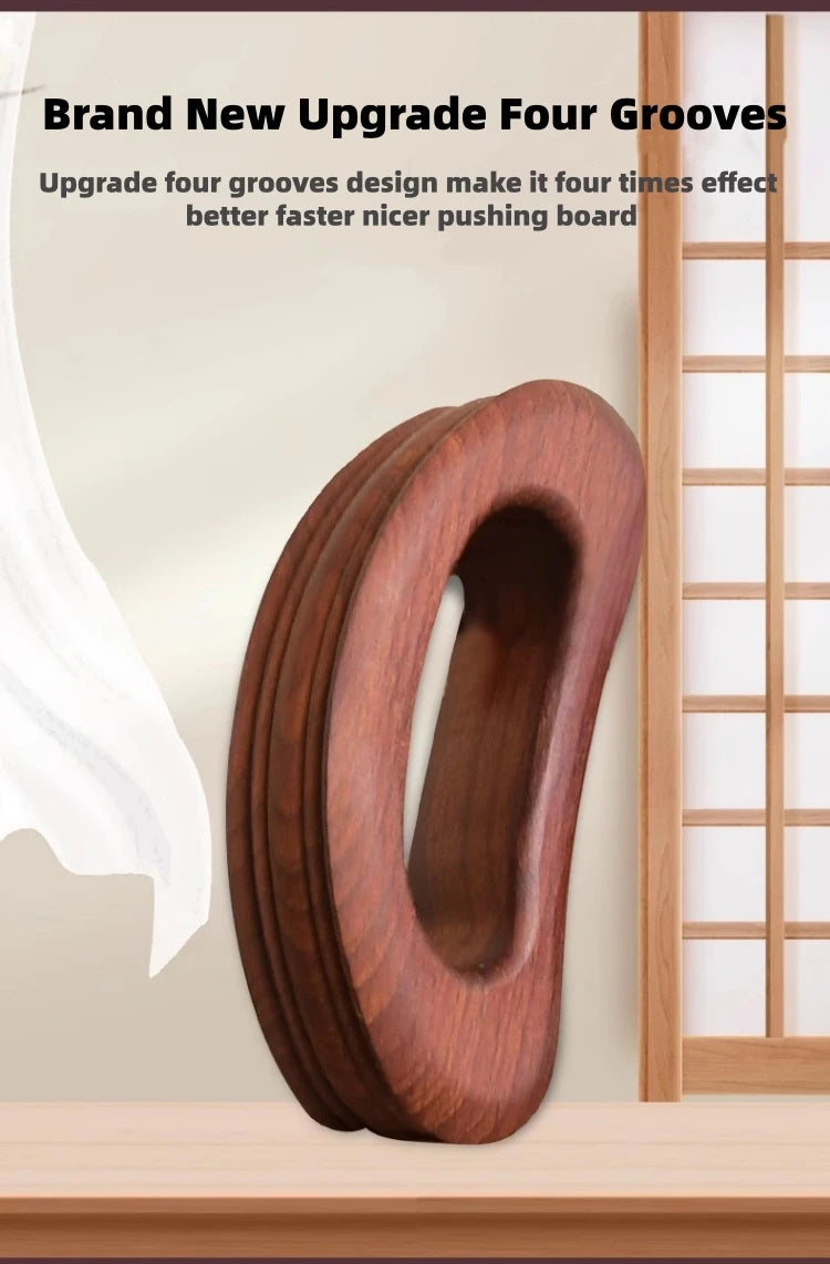 Gua Sha Wood Massage Tool for Lymphatic Drainage and Stress Relief Relaxation Treatment Tidesmit
