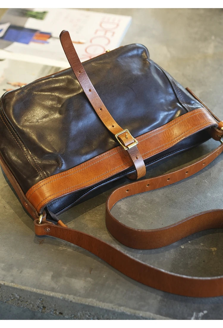 PNDME vintage high-quality first layer cowhide women shoulder bag outdoor travel designer handmade genuine leather underarm bag