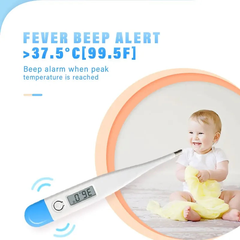 1/2/5pcs Thermometer Fever Digital Basal Body Oral Armpit Rectal Electronic LCD Display High-Precision Measurement Smart Heat