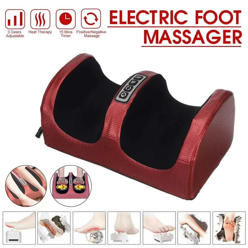 Shiatsu Foot Massager with Infrared Heat | Deep Kneading Wellness Tool Relaxation Treatment Tidesmit