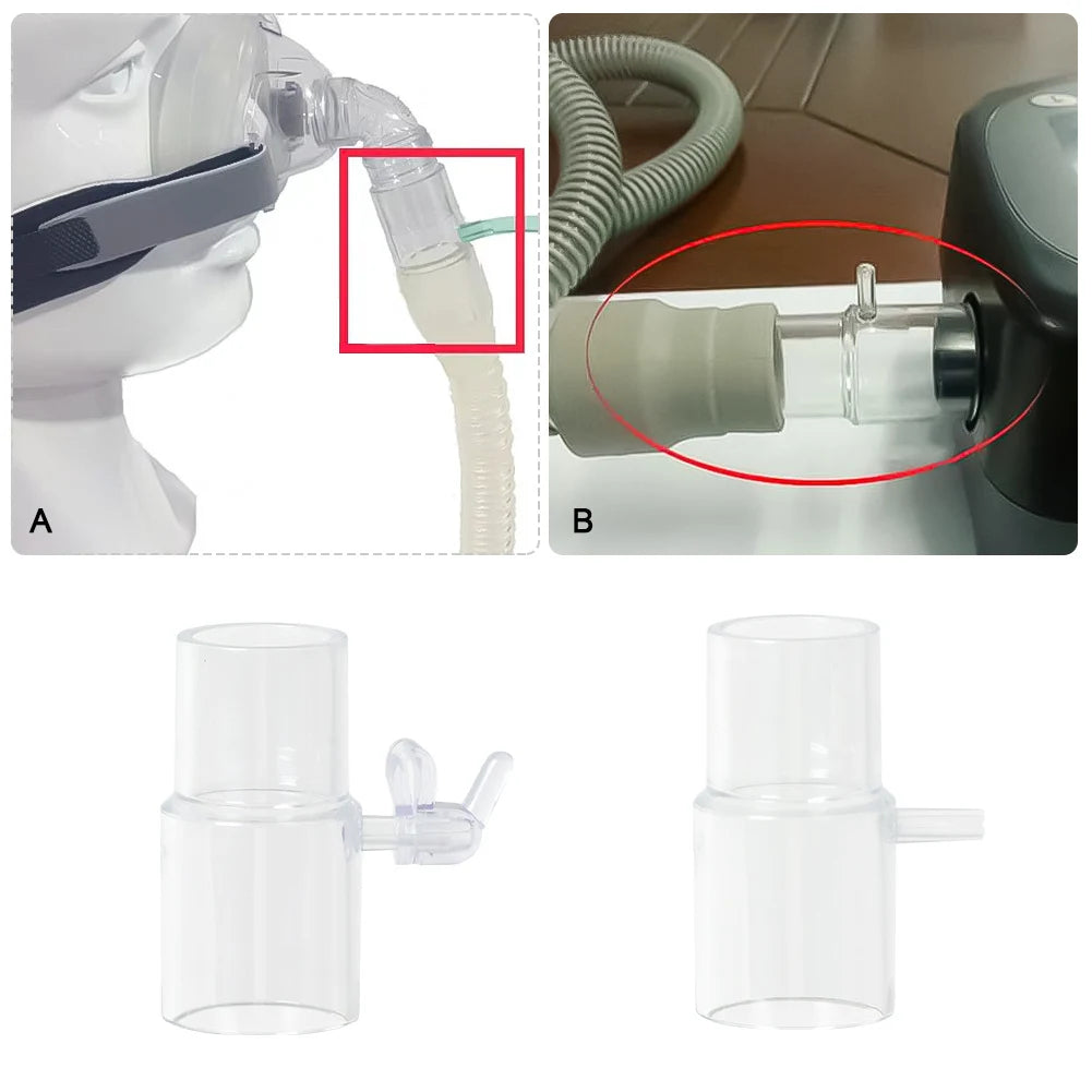1pc CPAP Oxygen Connector Tube TEE Oxygen Generator Nask Mask CPAP Mask Connector Anti Snoring Breathing Mask Accessories