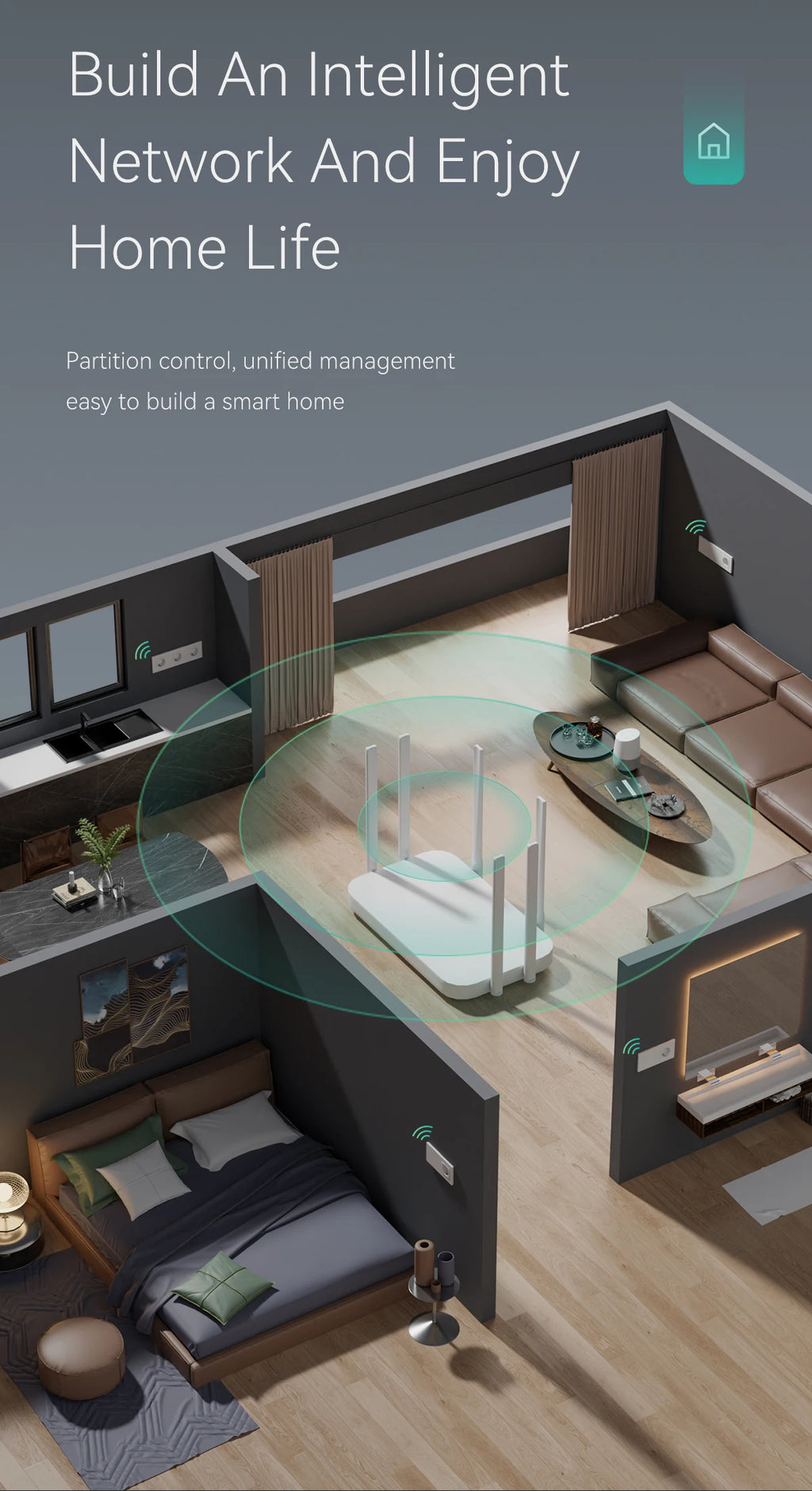 WiFi Smart Light Switch - Glass Touch Panel | Tidesmit Home Automation Tidesmit