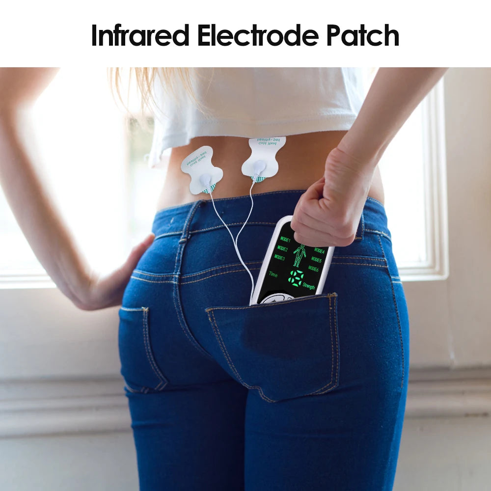 Electric Muscle Stimulator for Pain Relief - 6 Mode Wellness Device Relaxation Treatment Tidesmit