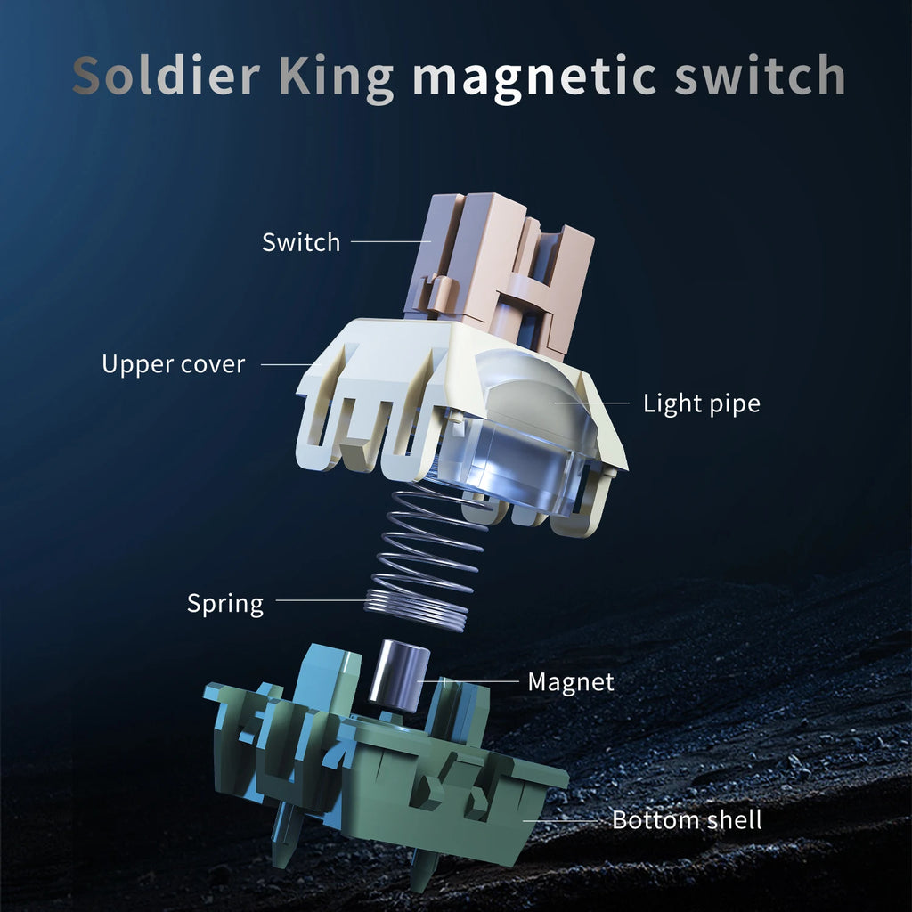 AJAZZ AK980 MAX Wired Magnetic Switch Keyboard 0.01mm 8K Mechanical Keyboards Hot Swap ARGB E-sports Games Customized Keyboard