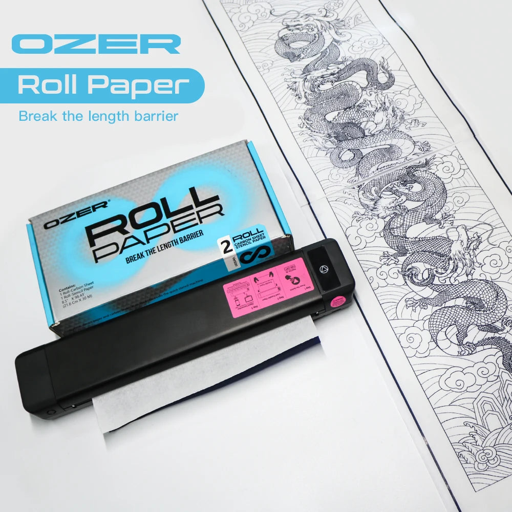 Tattoo Transfer Paper for Thermal Printers - 100 Sheets High Precision Permanent Makeup Machines Tidesmit