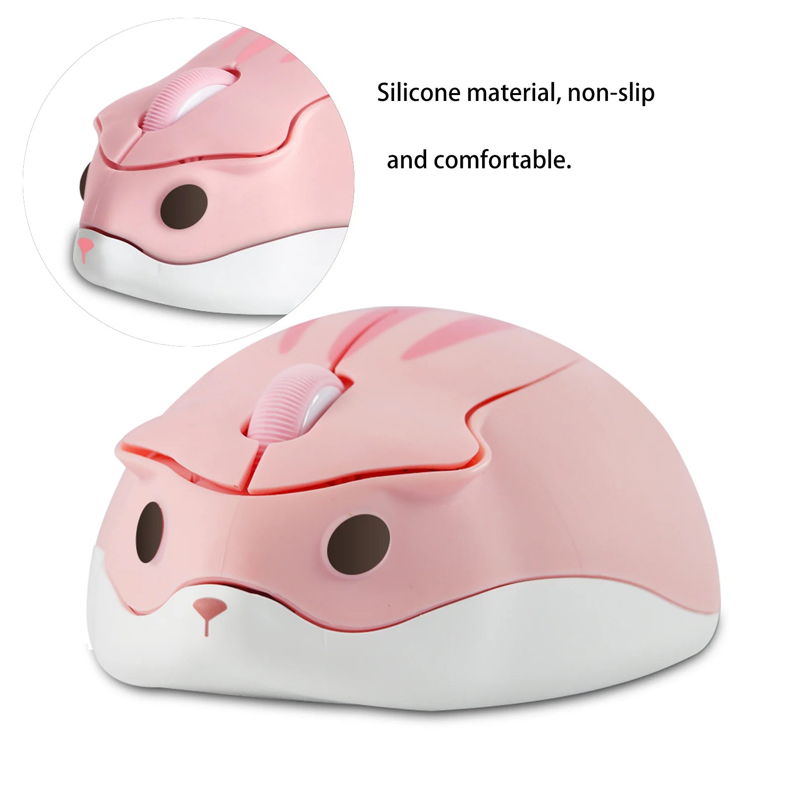 Mini Wireless Mouse 3D Cute Hamster 2.4G Bluetooth Dual Mode Connectivity Long Battery Life Mute USB Optical Mouse For Laptop PC