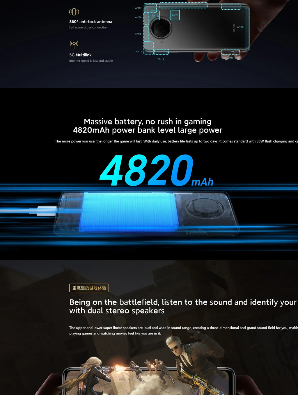 Xiaomi  Global Firmware Redmi Note 9 Pro 5G Smartphone  108MP 4820mAh Qualcomm Snapdragon 750G  6.67-inch 33W used phone - Tidesmit