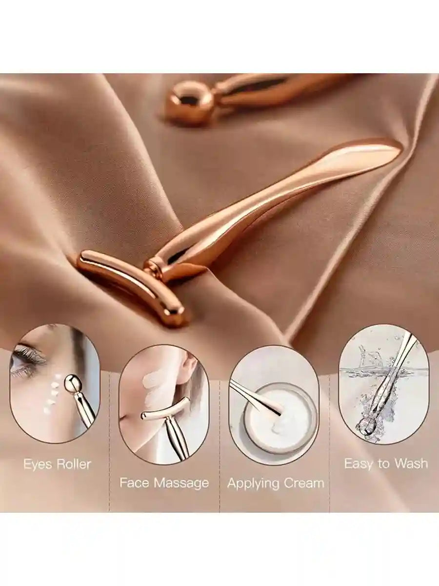 Electric Face and Eye Massager, Rose Gold Firming Wand by Tidesmit Eye Massage Instrument Tidesmit