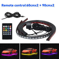 Tidesmit RGB LED Car Chassis Underglow Kit - App & Remote Control 60cm 90cm Remote Tidesmit