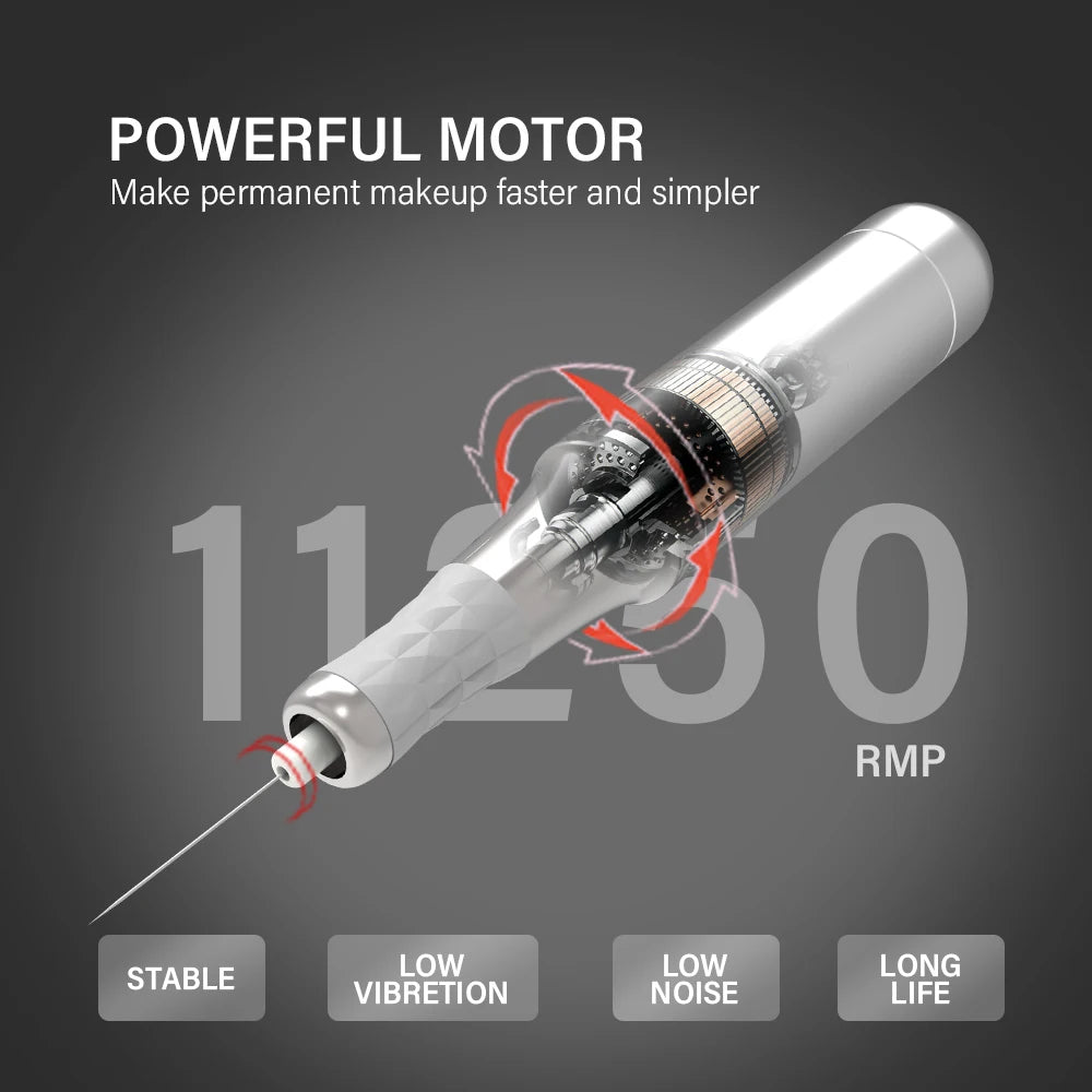 Professional PMU Machine for Eyebrow and Lip - Tidesmit Black Permanent Makeup Machines Tidesmit