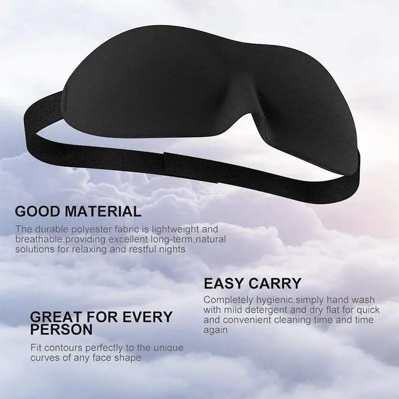 3D Sleeping Eye Mask Travel Rest Aid Eye Cover Patch Paded Soft Sleeping Mask Blindfold Eye Relax Massager