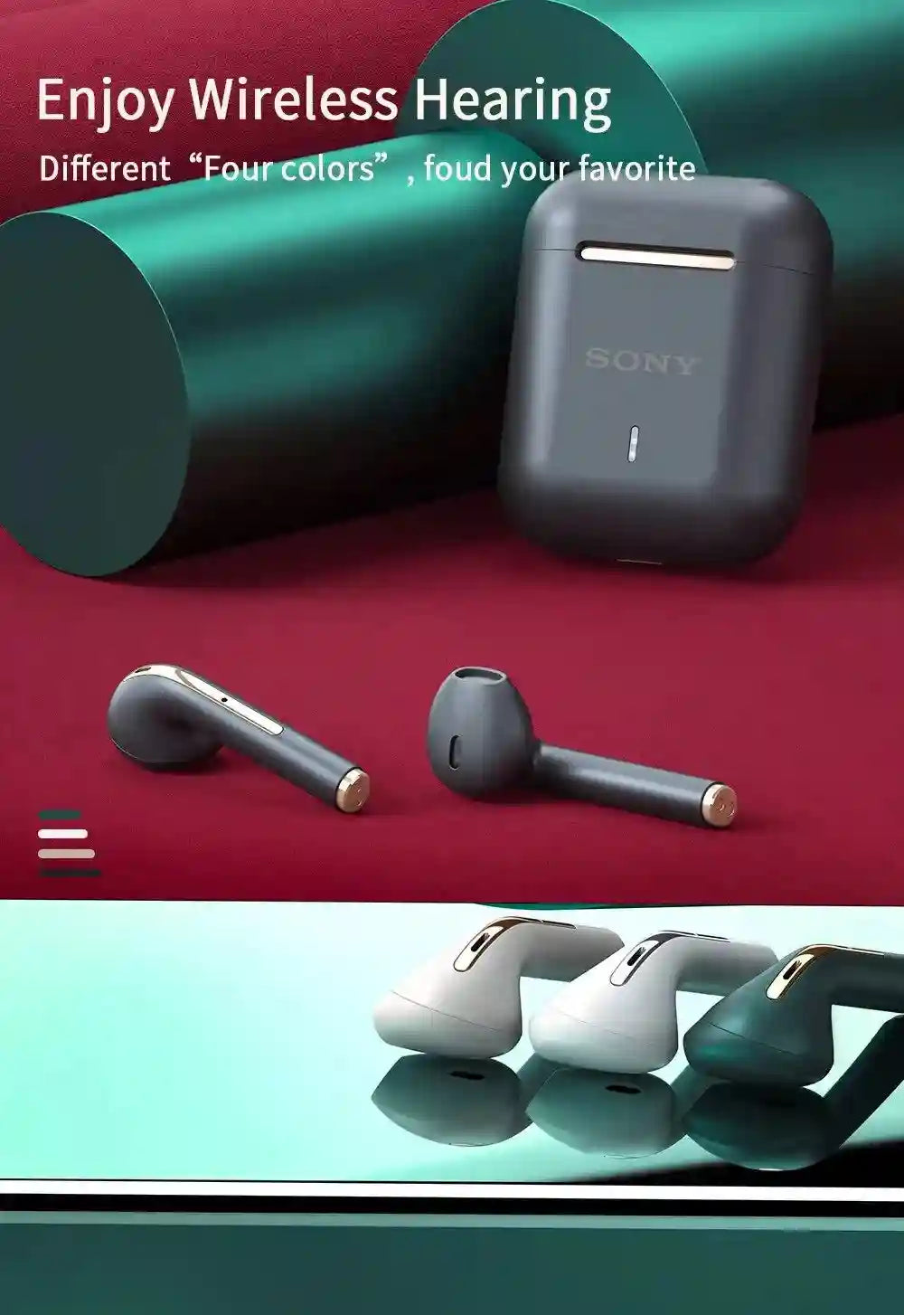 Wireless Headphones with Mic: Waterproof Sport Earbuds by Tidesmit Tidesmit