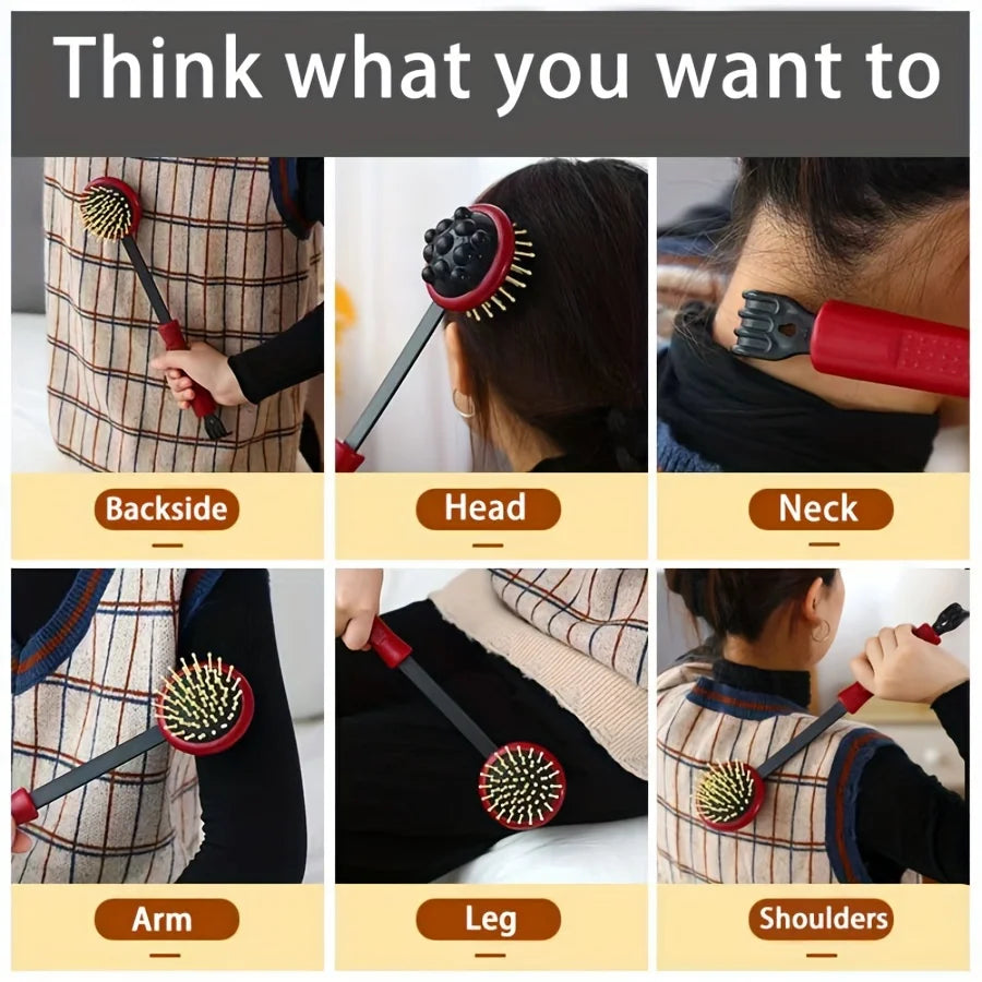 Back Massage Hammer Tool – Red Meridians Patting Stick by Tidesmit Back Massage Instrument Tidesmit