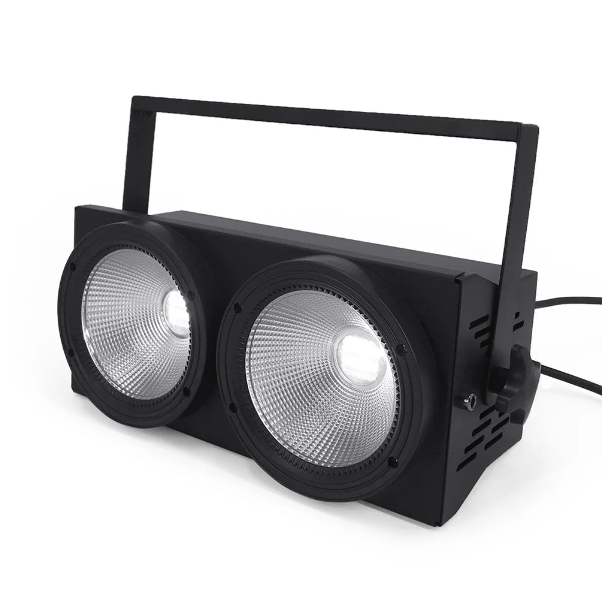 2pcs 200W LED Audience Blinder Lights 2Eye 2x100W Par Cob RGBWAUV 6in1 Strobe Wash Beam Stage Lighting Dj Disco