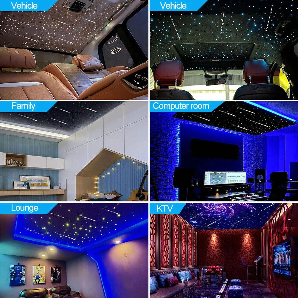 Fiber Optic Car Starry Sky Light Kit | RGB Music Control System Tidesmit