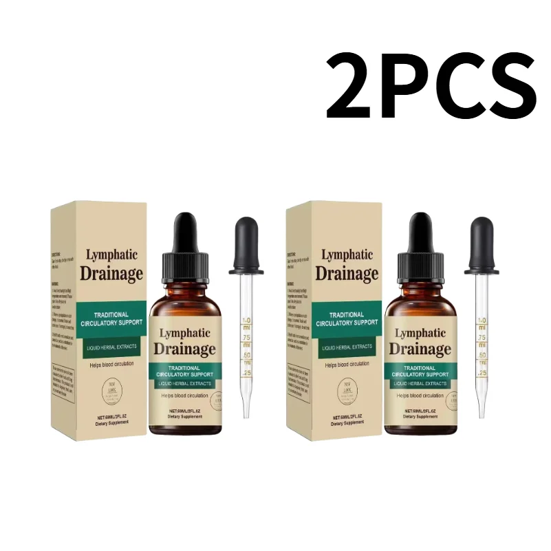 Tidesmit Natural Herbal Lymphatic Drainage Drops: Fast-absorb detox liquid for blood circulation and swelling relief.