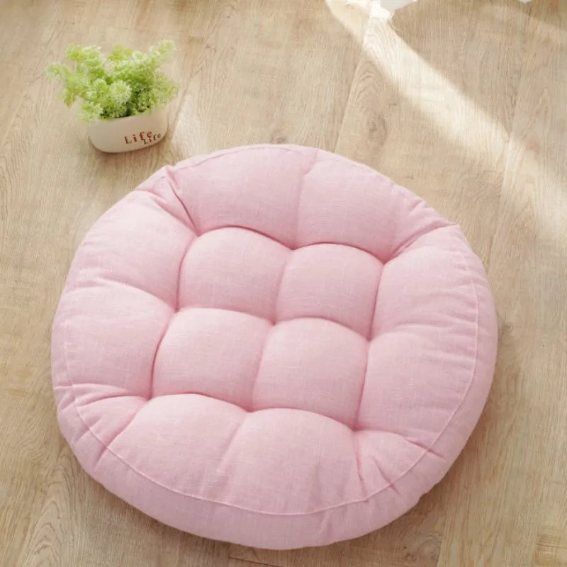 Inyahome Yoga Round Mat Pouf Seat Pillows Sofa Chair Bed Car Seat Pillows Cushions Floor Mat Meditation Pads for Dining Room