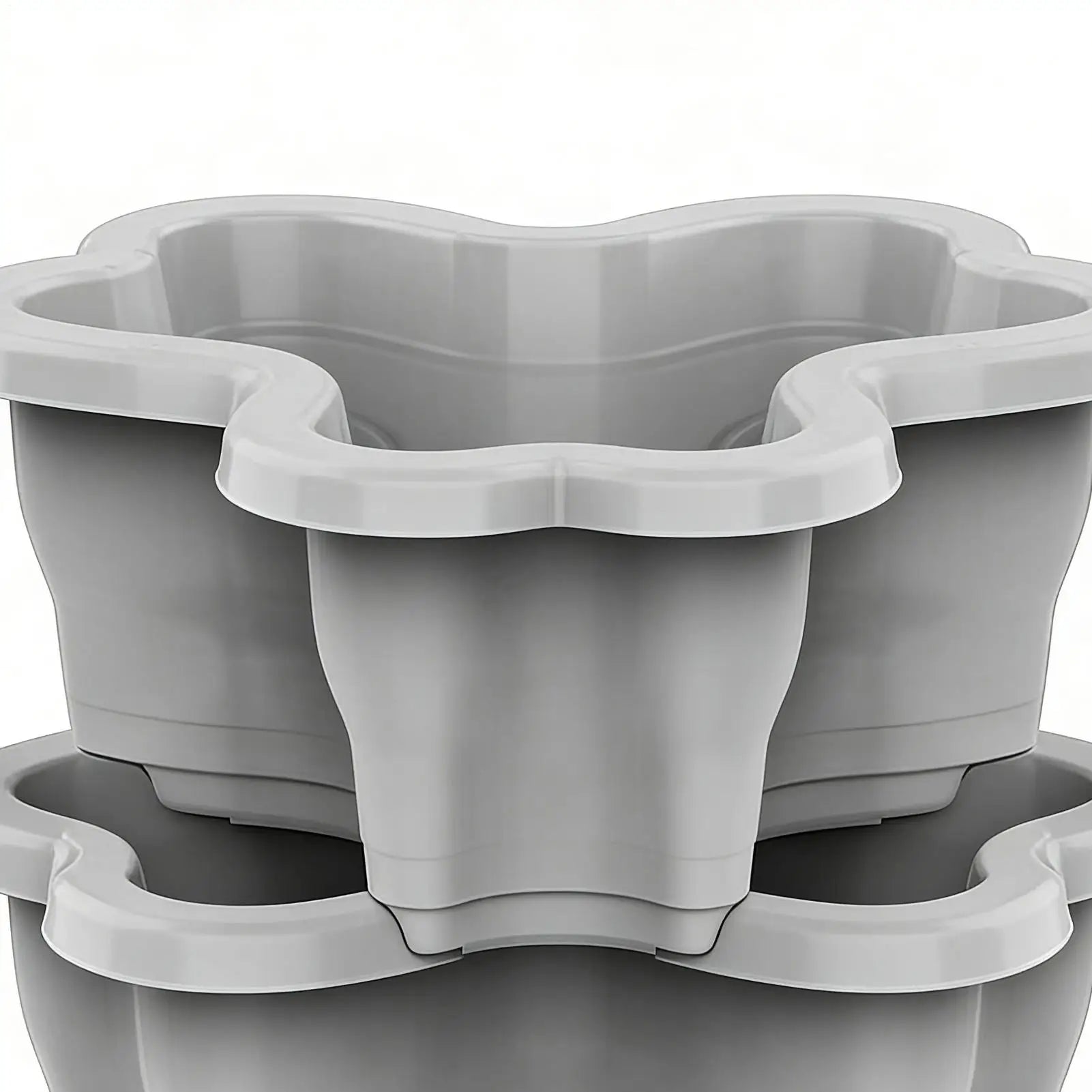 4/5 Tiers Flowerpot Vertical Tower, Stackable Flowerpot Multi-Layer Plastic Flower Pot for Garden Strawberry Tarts Potato Tarts