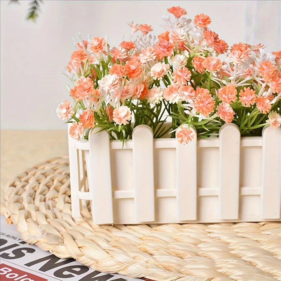 Modern Rectangular Planter  - Pot Series with Decorative Fence Design - Home Garden Decoration Gardening Gift Home Decor