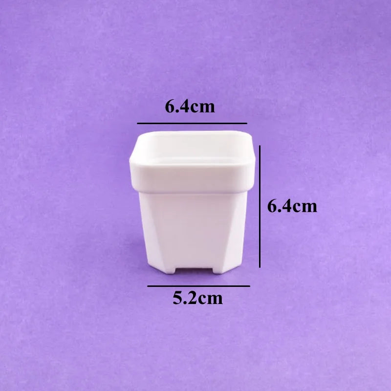 2-5PCS Quality Thicken Flower Pots ，Succulents Plant Square Flowerpots Nursery Grow Container Cactus Pot Planter Garden Supplies