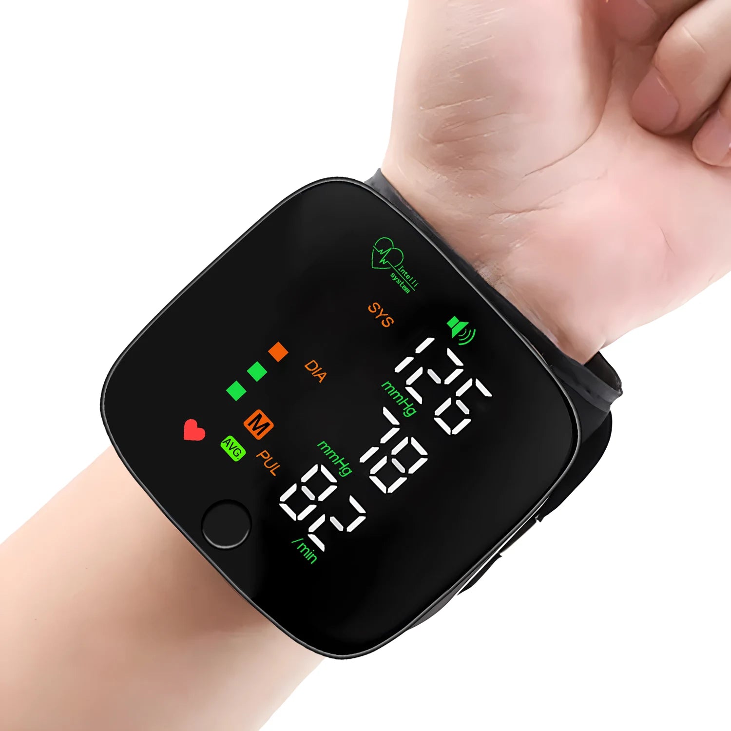Home Medical USB Charging Blood Pressure Tensiometer Digital Wrist BP Monitor High Precision Heart Rate Detection English Voice