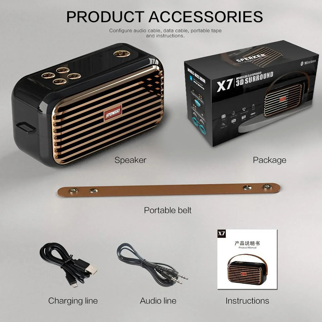Bluetooth Speaker Portable Outdoor Wireless TWS Stereo Pairing 16W Powerful Deep Bass Sound Bluetooth 5.0 Speaker With Multiple Play Modes All-Day Battery Life IPX6 Waterproof For Camping Travel Party Home Desktop Audio Stere