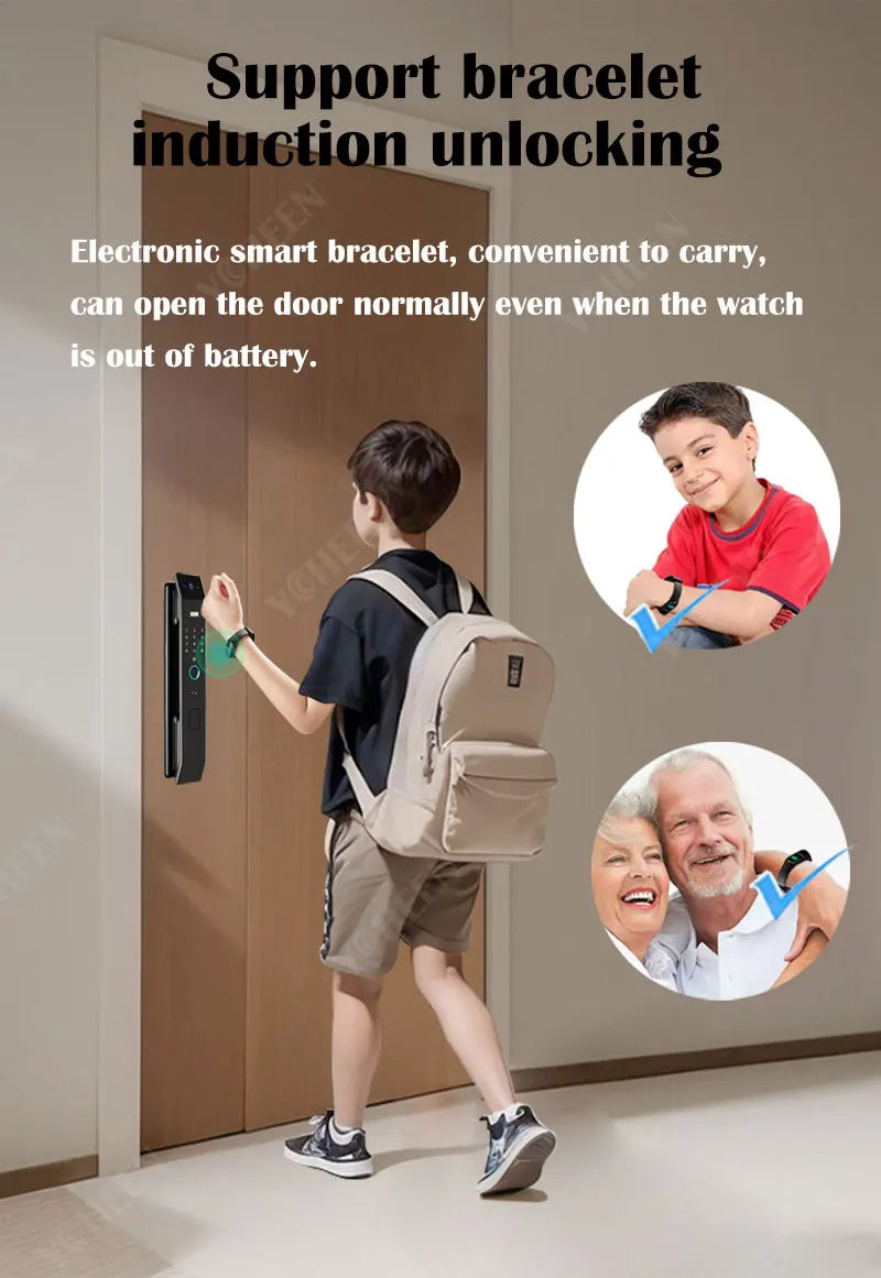 3D Face Recognition Door Lock Tuya App Can Video Intercom Unlock Digital Smart Lock Fingerprint Key Card Nfc Phone Lock