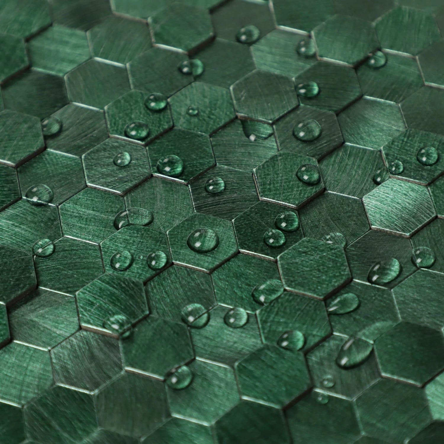 Peel and Stick Backsplash Hexagon Tile, Self Adhesive Wall Tiles 3D Metal Stick on Tiles for Kitchen