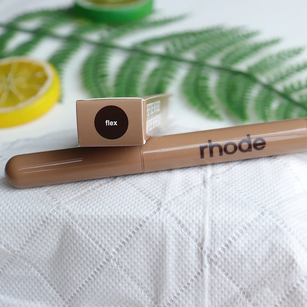 Rhode Skin Peptide Lip Shape Pen in shade Flex, a long-lasting brown lip liner pencil for defined lip makeup.