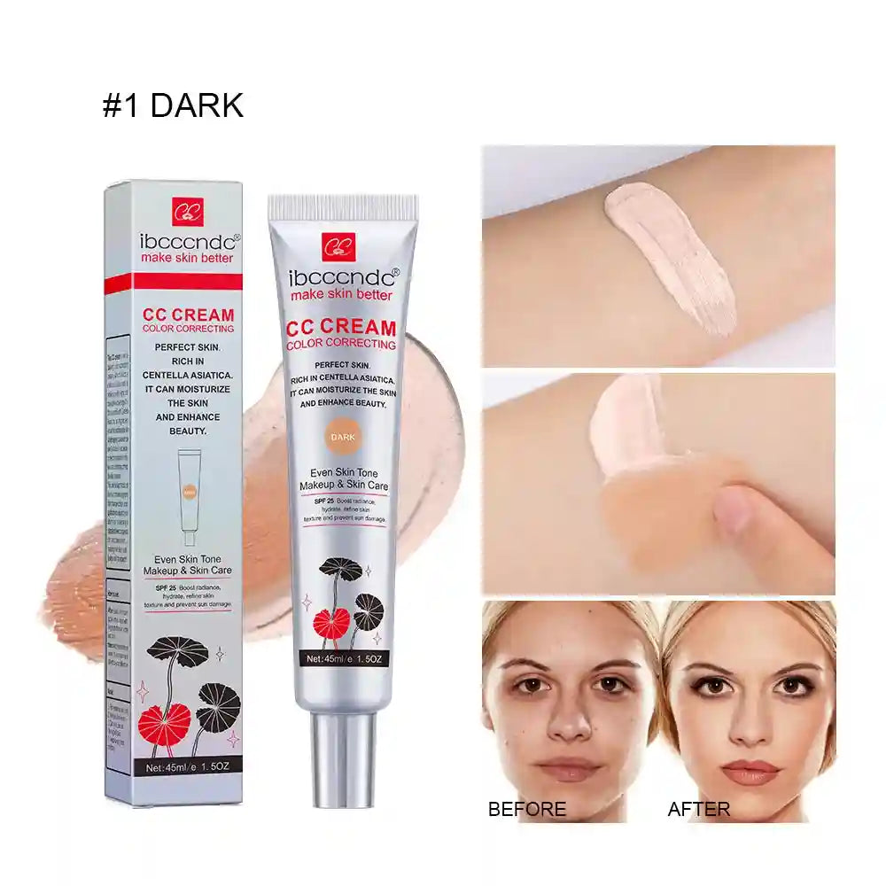 Tidesmit waterproof moisturizing CC cream for face makeup showing product texture close-up